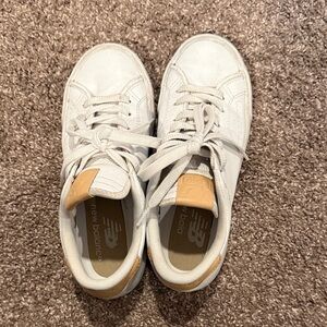 New Balance Cream and Tan Sneakers